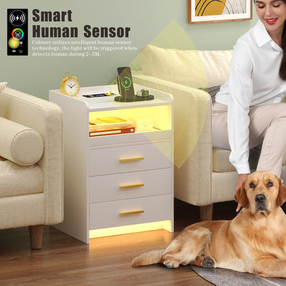 Nightstand with Wireless Charging Station