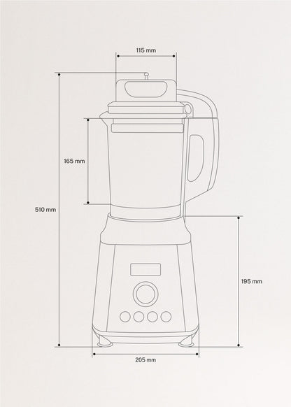 CREATE CHEF VACUUM Jug-heating blender with vacuum function