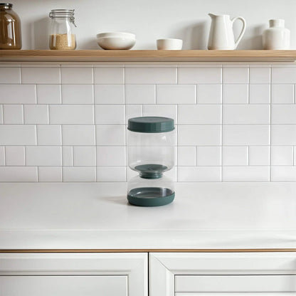 Flip-Over Glass Pickle Jar