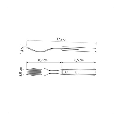 Tramontina 12-Piece Traditional Wooden Fork Set