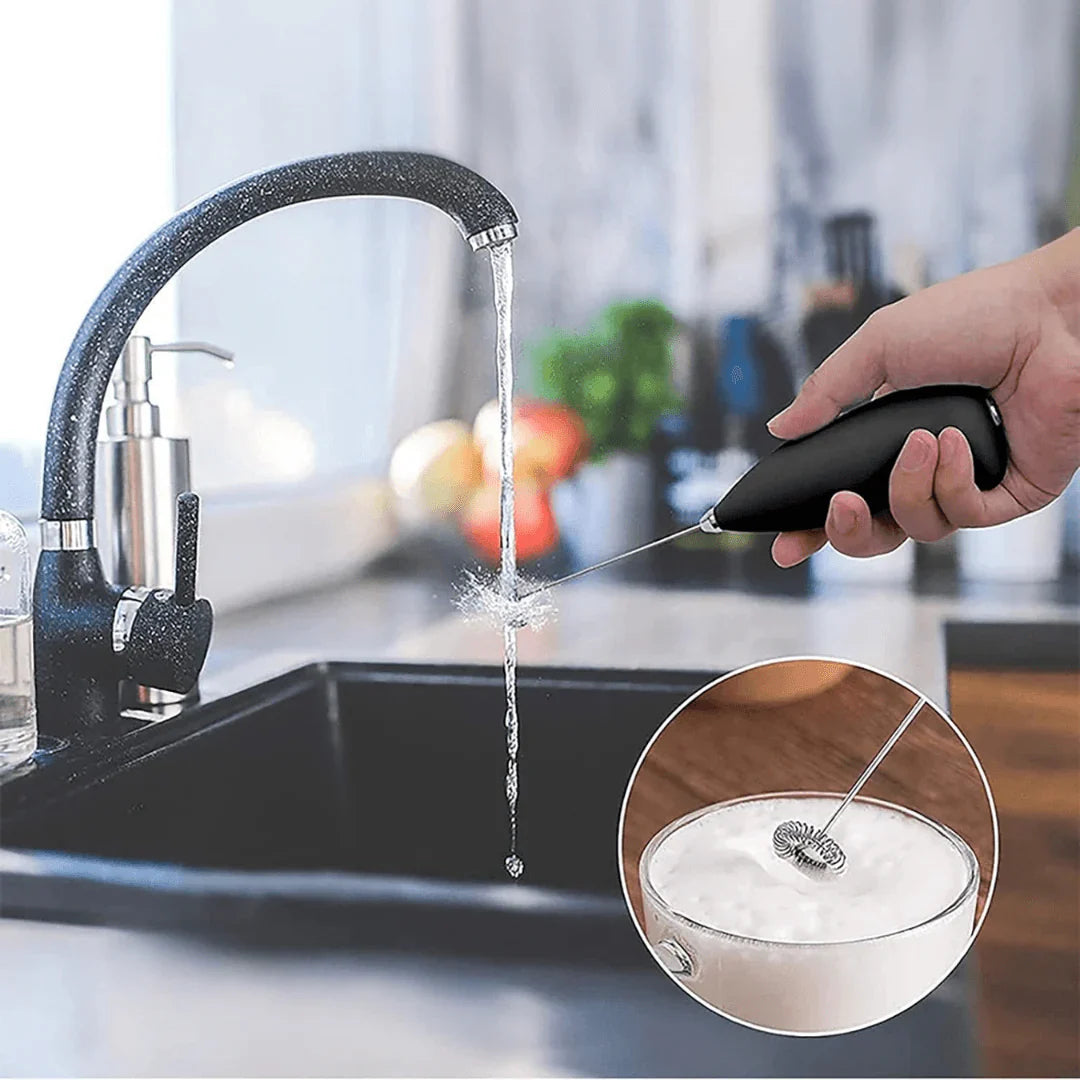 Handheld Milk FROTHER For Kitchen With Steel Stand
