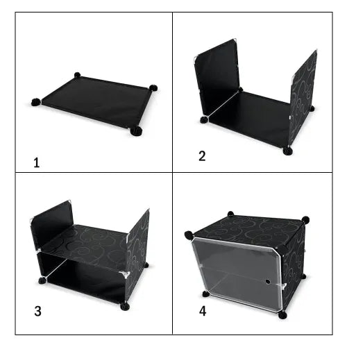 Double 5 Layers Plastic Resin Shoe Rac