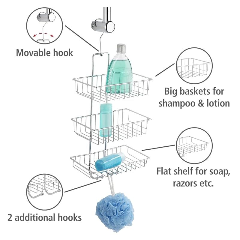 WENKO shower rack with 3 shelves