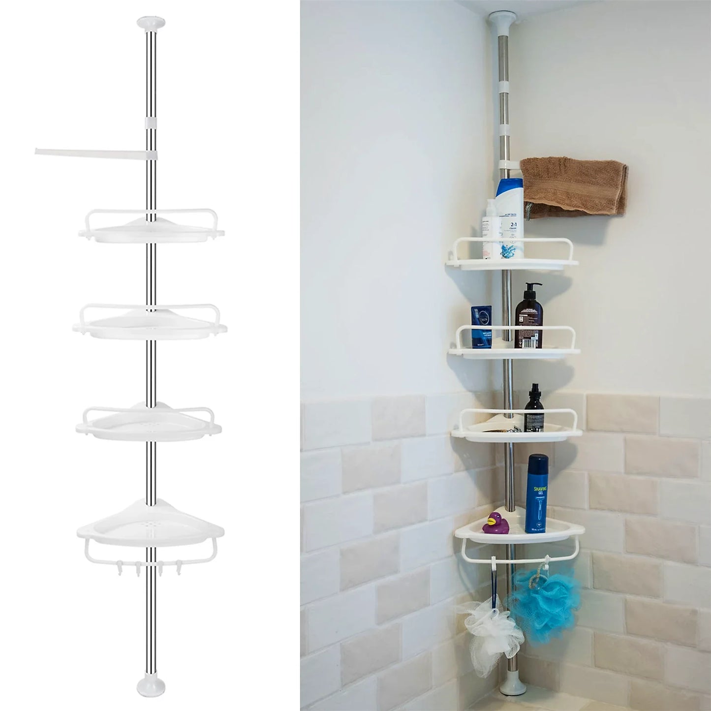 Adjustable Corner Storage Shelf