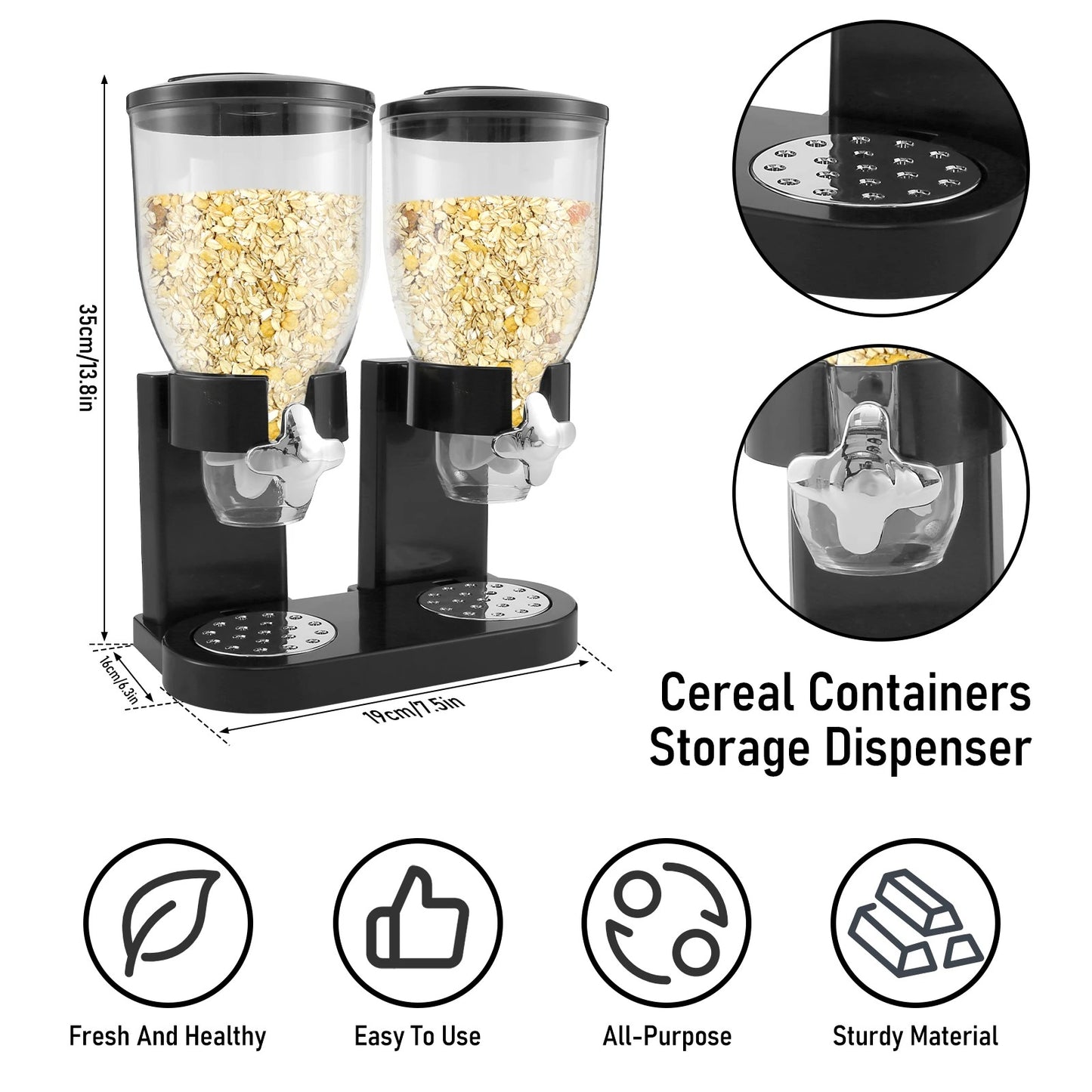 2L Double Cereal Dispenser