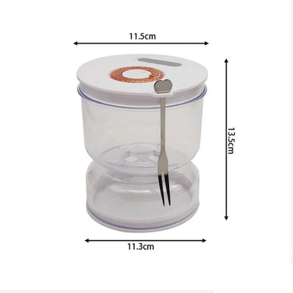 GeBe Sealed Pickle Jar With exhaust valve and timeline