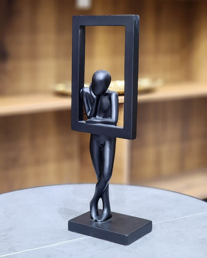 Modern Abstract Contemplative Thinker Sculpture