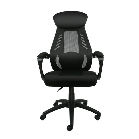 Ergonomic Black Mesh Office Chair with Headrest