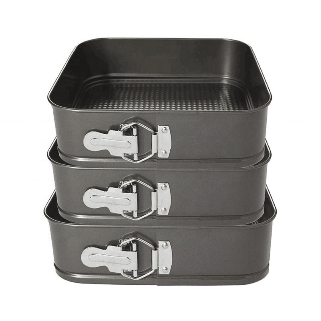 3 Square Carbon Steel Baking Set