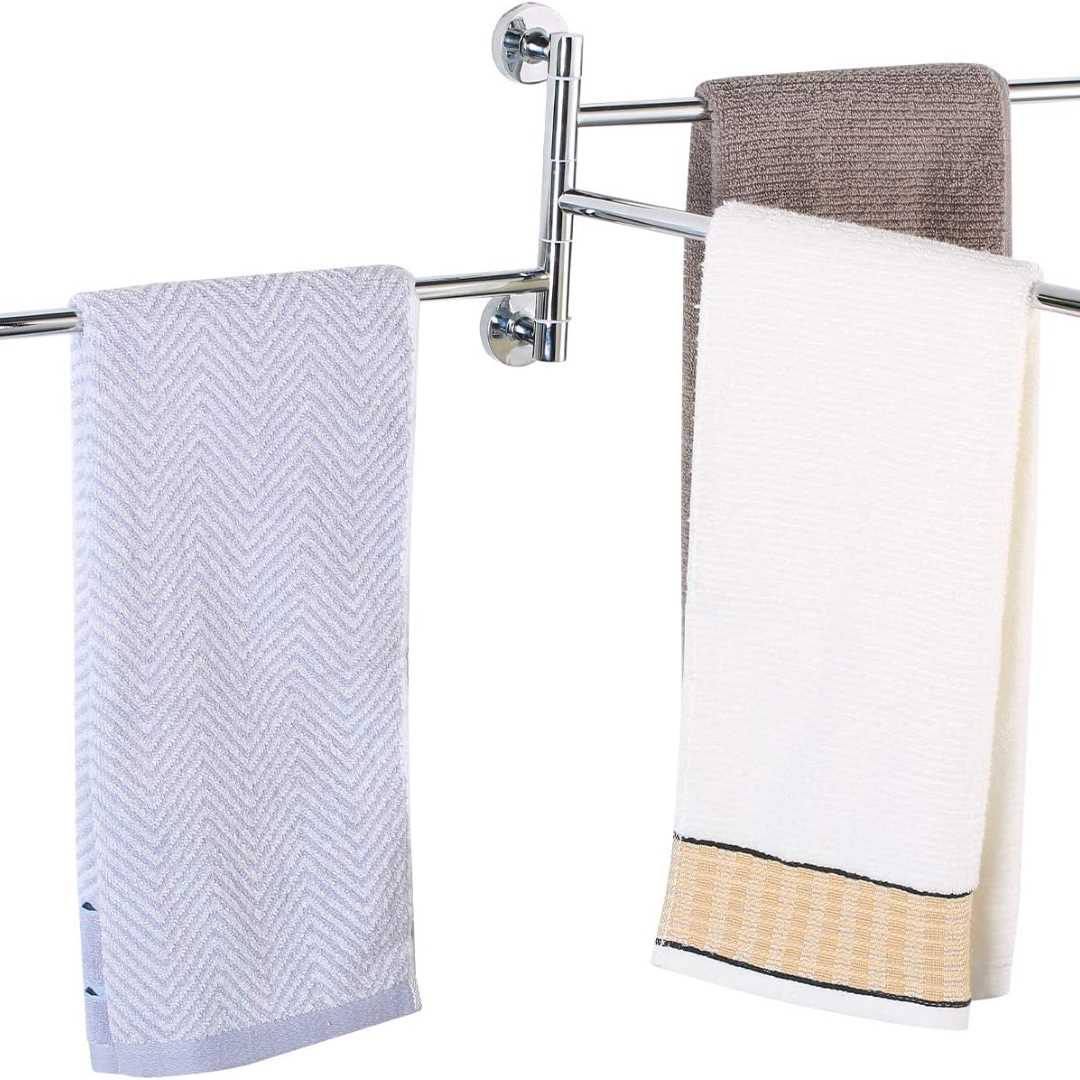 Towel Rack for Bathroom with 3 Swivel Arms