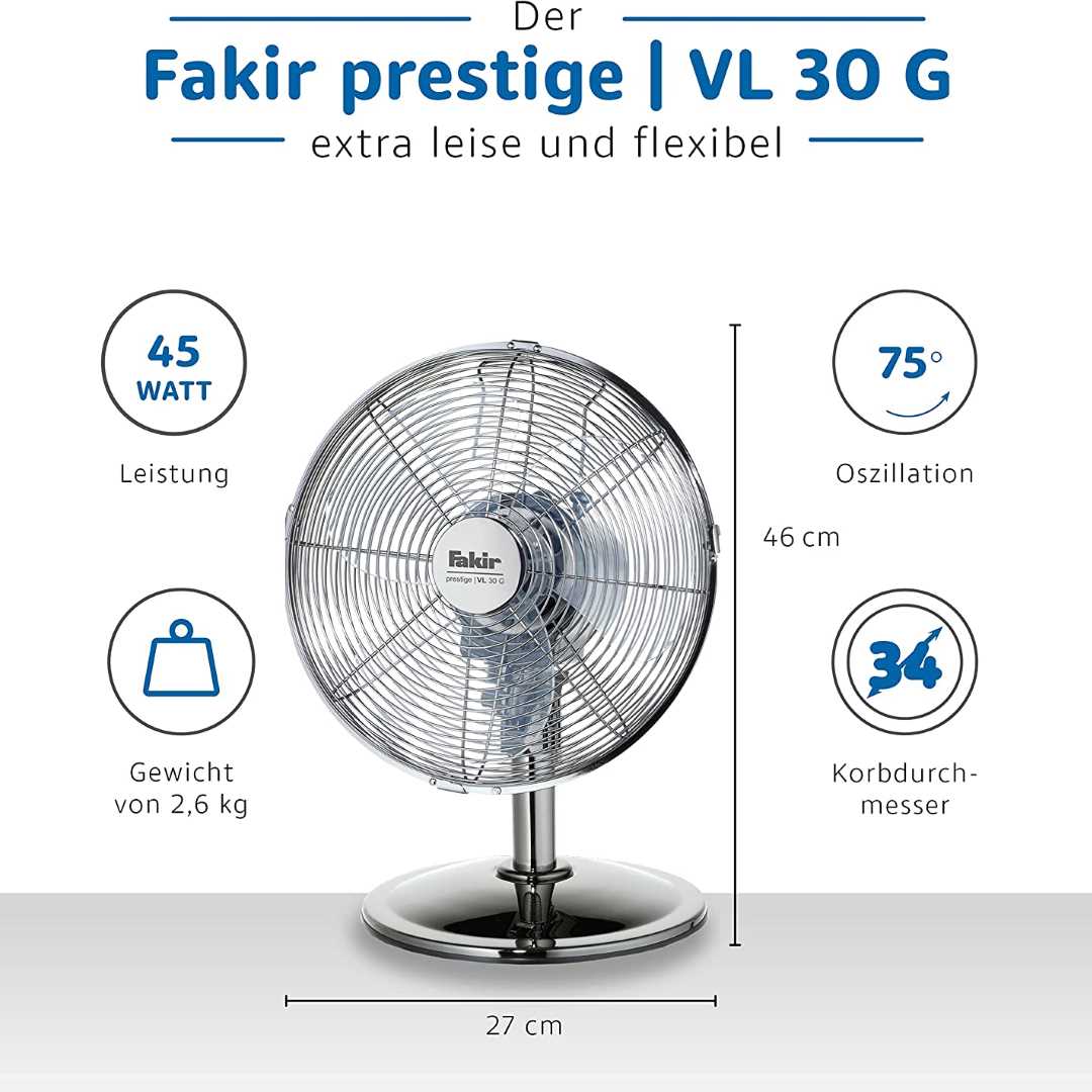 Fakir VL 30 G Premium Table Fan