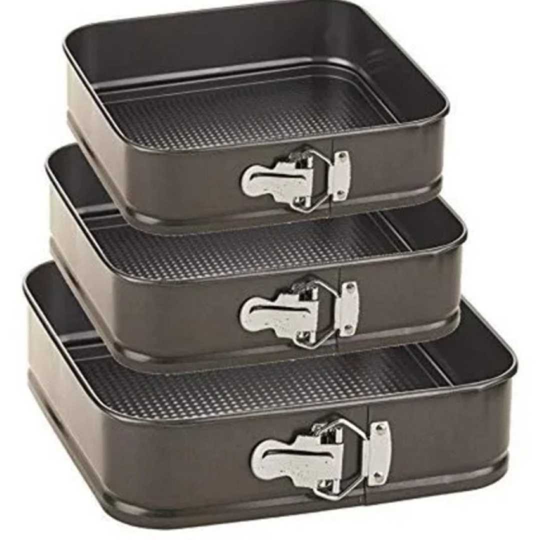 3 Square Carbon Steel Baking Set