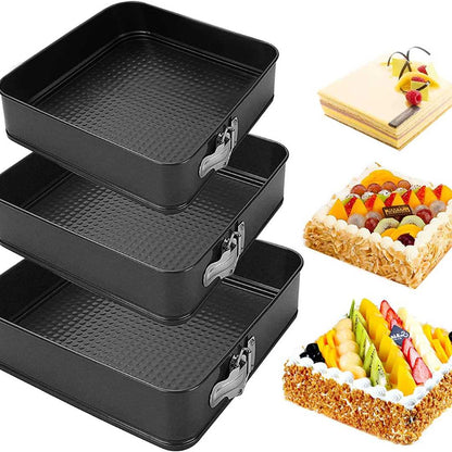 3 Square Carbon Steel Baking Set