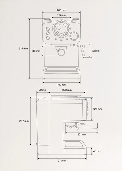 CREATE THERA RETRO Espresso coffee maker